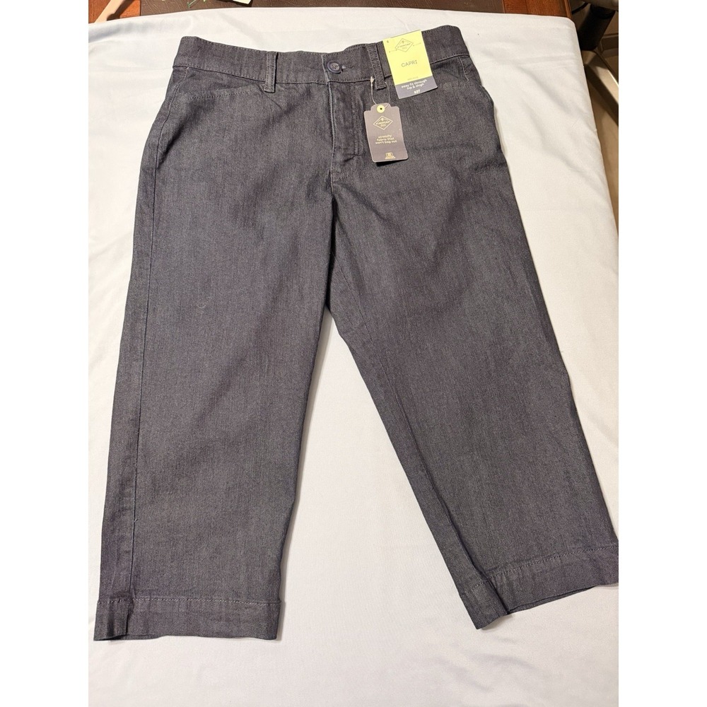 St. John's Bay NWT Capri's Size 6 Pants Dark Rinse Denim